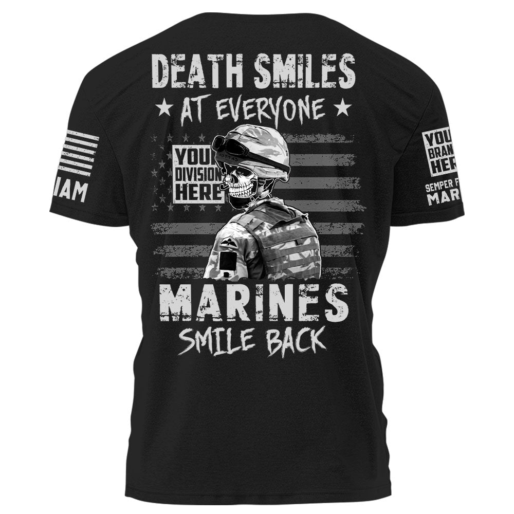 Personalized Shirt Death Smiles at everyone Veterans Smile back Gift For Veterans Custom Veteran Shirt K1702