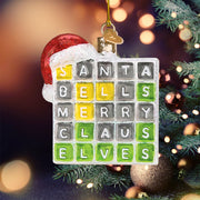 Wordle Ornament, Wordle 2D Christmas Gift, Funny Wordle Lover Gift 2025, Wordle Puzzle Board Ornament, Wordle Gift For Mom Dad