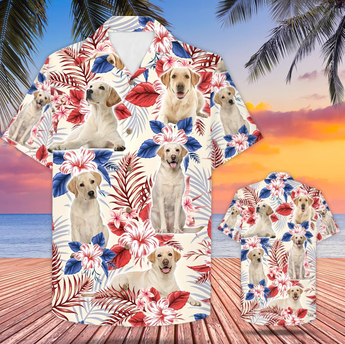 Labrador Usa Flag Hawaiian Shirt