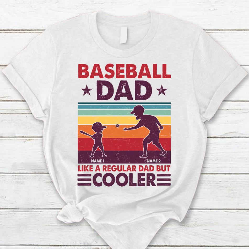 Personalized Shirts Baseball Dad Like A Regular Dad But Cooler Shirt