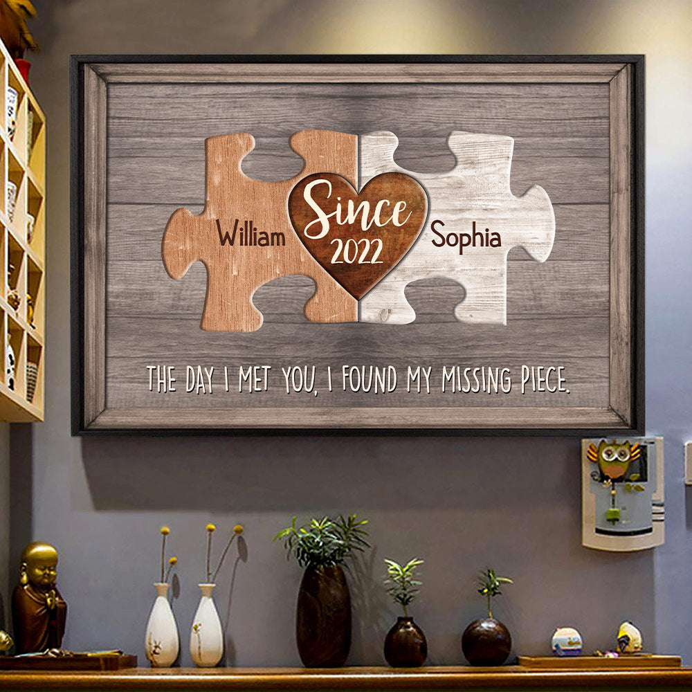 Thank You For Being Such An Important Piece Personalized Canvas Gift For Couple