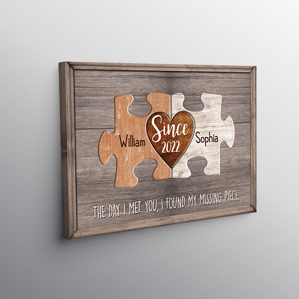 Thank You For Being Such An Important Piece Personalized Canvas Gift For Couple