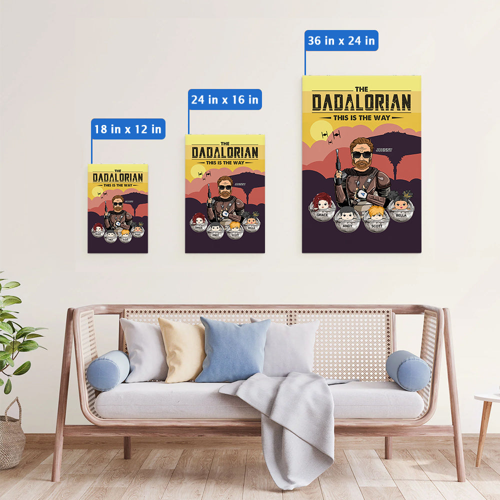 The Dadalorian This Is The Way - Personalized Poster Canvas Gift For Dad Mom