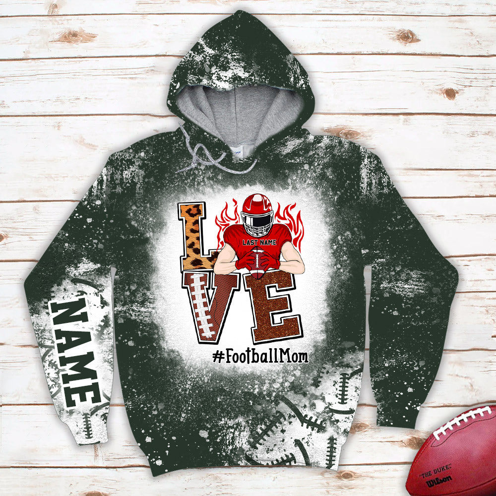 Love Football Bleach All Over Print Shirt Custom Shirt Gift For Football Player Football Lovers H2511