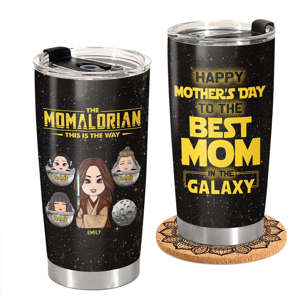 Best Mom In The Galaxy - Personalized Tumbler Mother's Day Gift For Mom Grandma