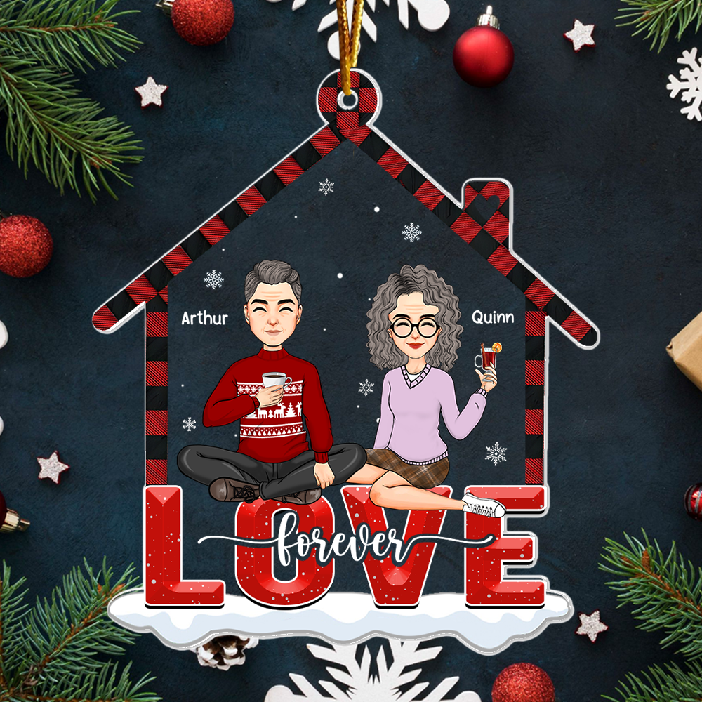 Love Forever - Customized Couple Ornament