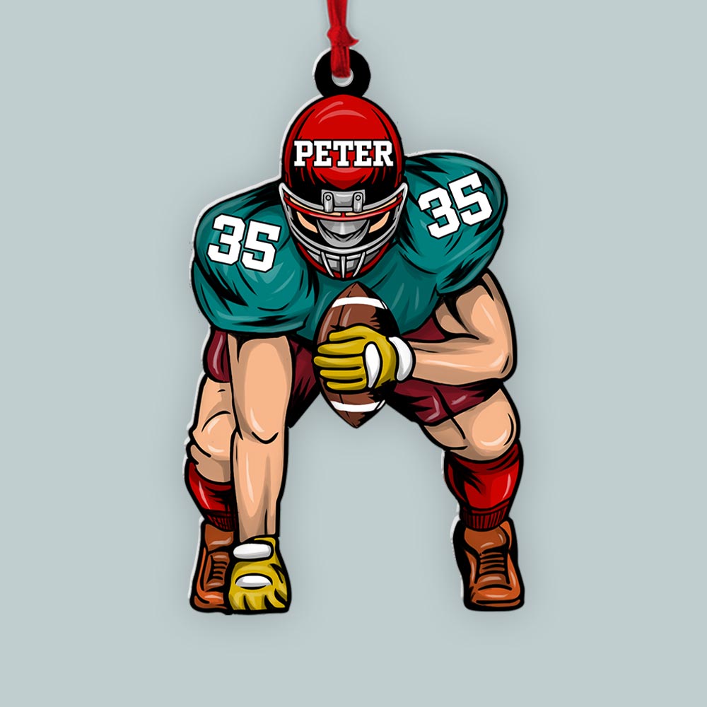 Football Player Ornament Gifts For Football Player Football Lovers