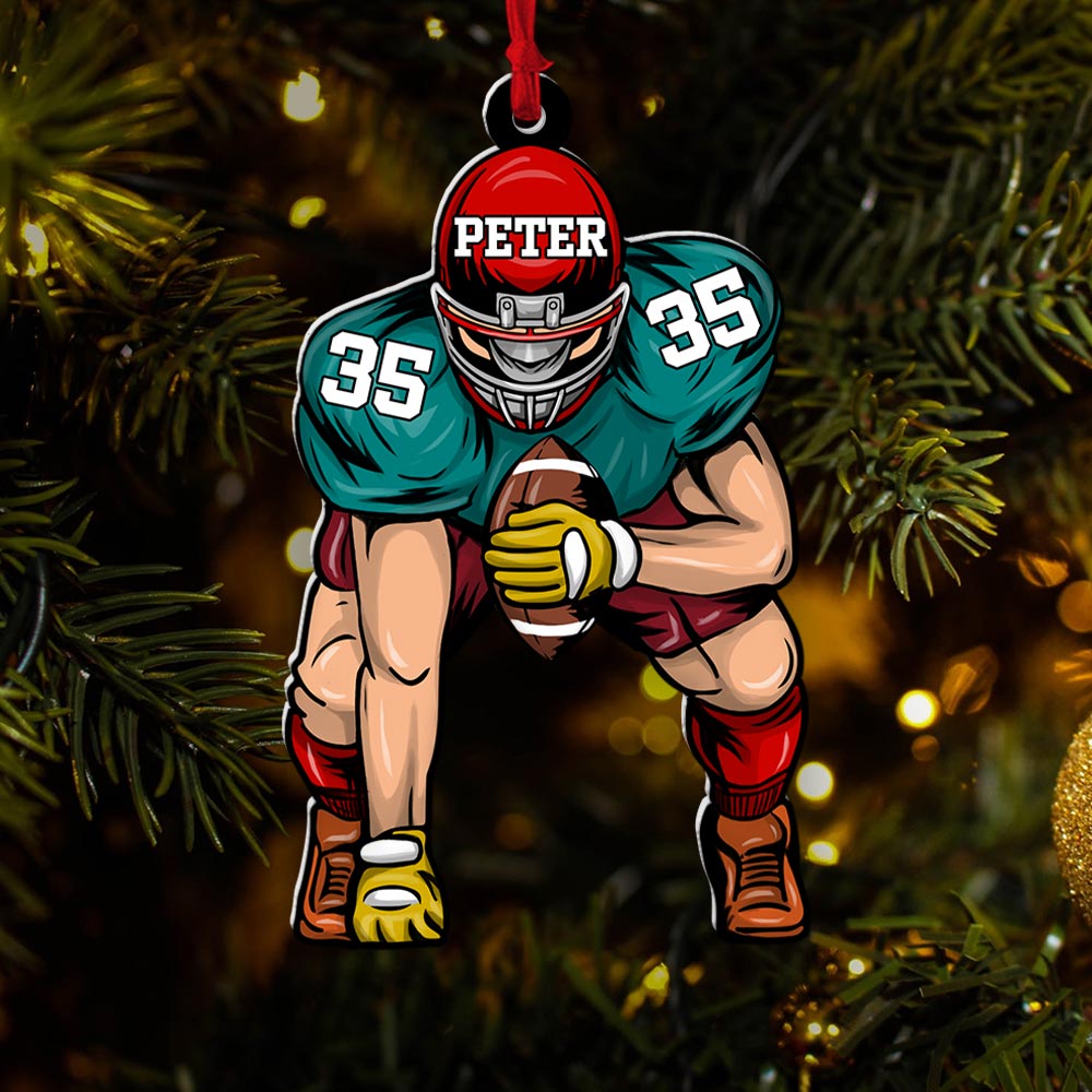 Football Player Ornament Gifts For Football Player Football Lovers
