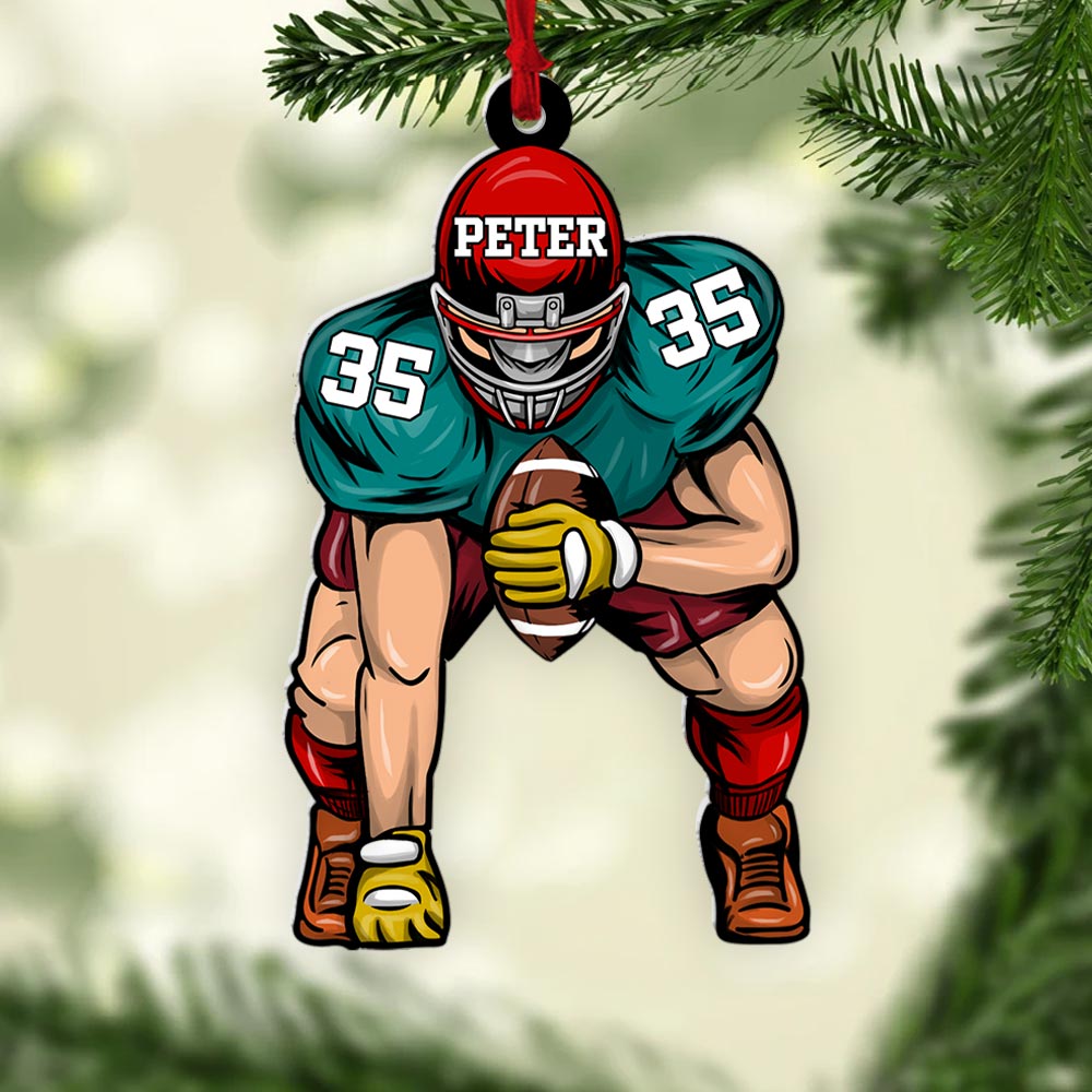 Football Player Ornament Gifts For Football Player Football Lovers
