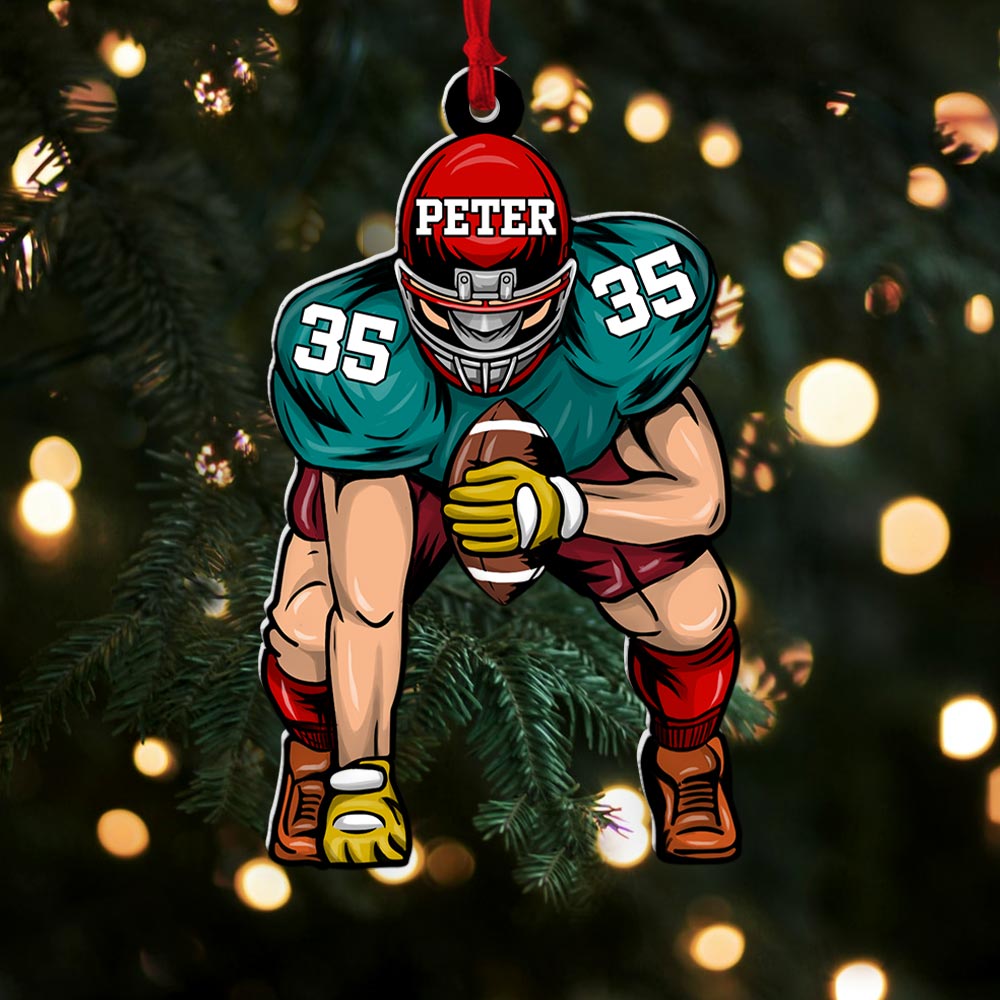 Football Player Ornament Gifts For Football Player Football Lovers