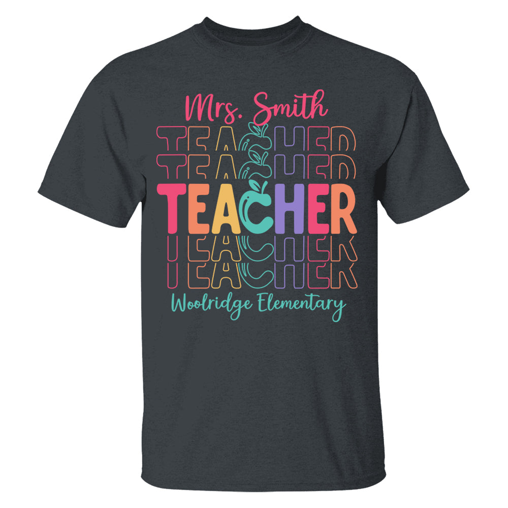 Teacher Back To School Shirt Personalized School Spirit Gift