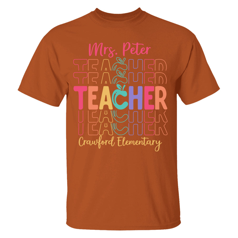 Teacher Back To School Shirt Personalized School Spirit Gift