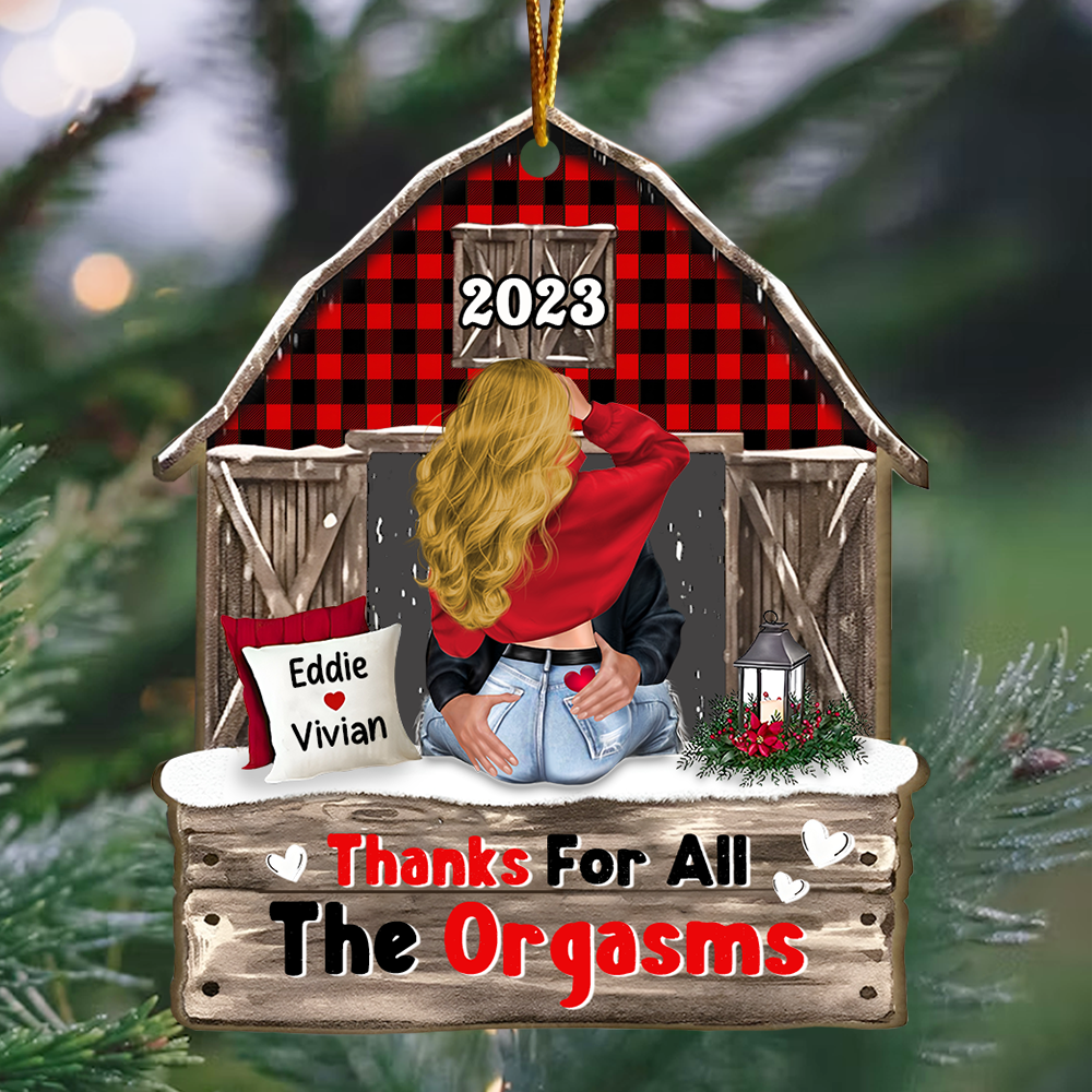 Thanks For All The Orgasms - Customized Couple Ornament