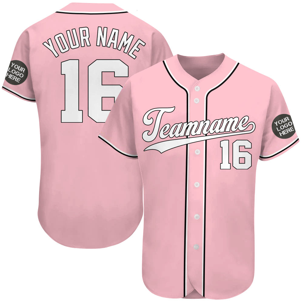 Custom Logo Name Number Pink Baseball Jersey Vr3
