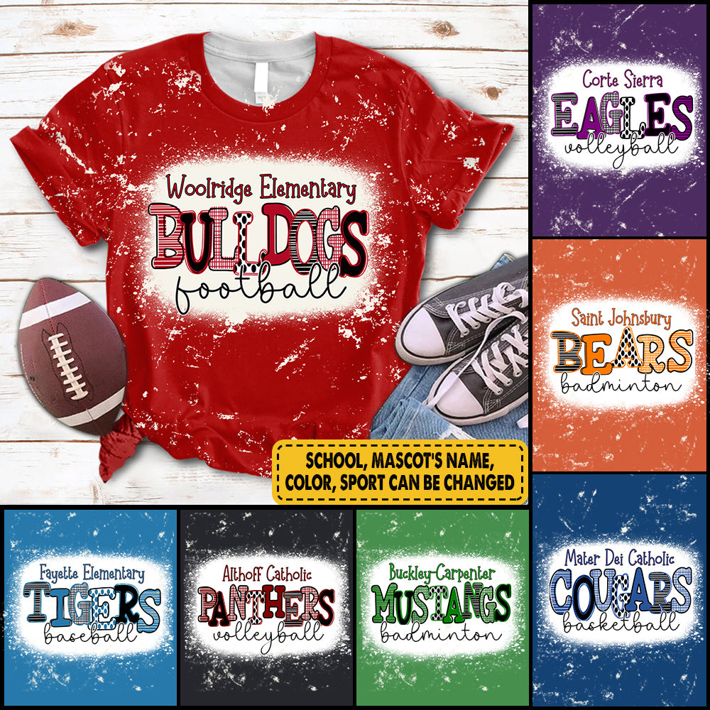 Personalized Mascot School, Custom School's Name, Mascot, Sport Team Spirit All Over Print Shirts K1702