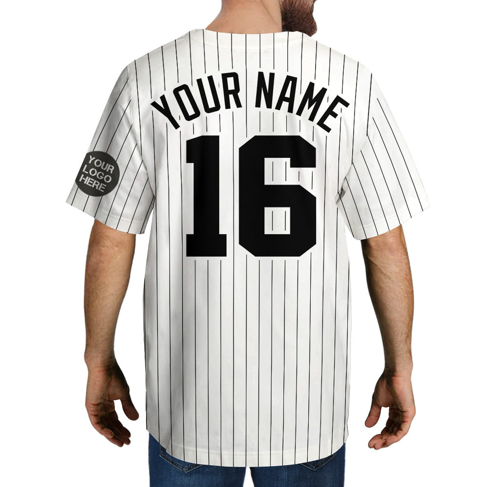  Aqua and White Pinstripe Custom Baseball Jersey Personalized  Name Number Baseball Shirts for Men Women : Clothing, Shoes & Jewelry