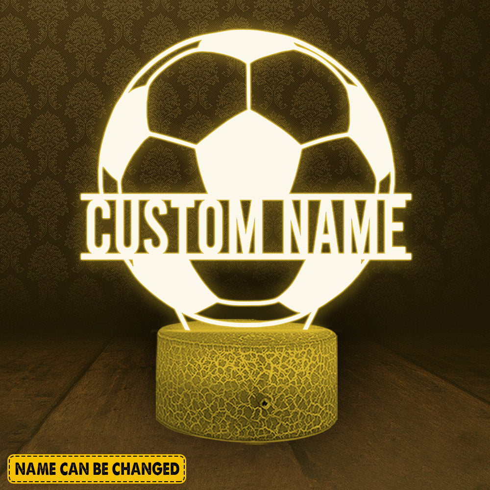 Personalized Soccer Football Led Night Lamp Gift For Soccer Football Player - Custom Gifts For Soccer Lovers - Soccer Football Night Light