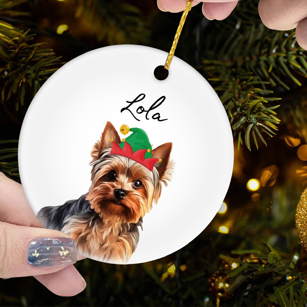 Personalized Pet Ornament Using Pet's Photo + Name - Custom Ornament Christmas Dog Ornament Personalized Dog Ornament Custom Dog