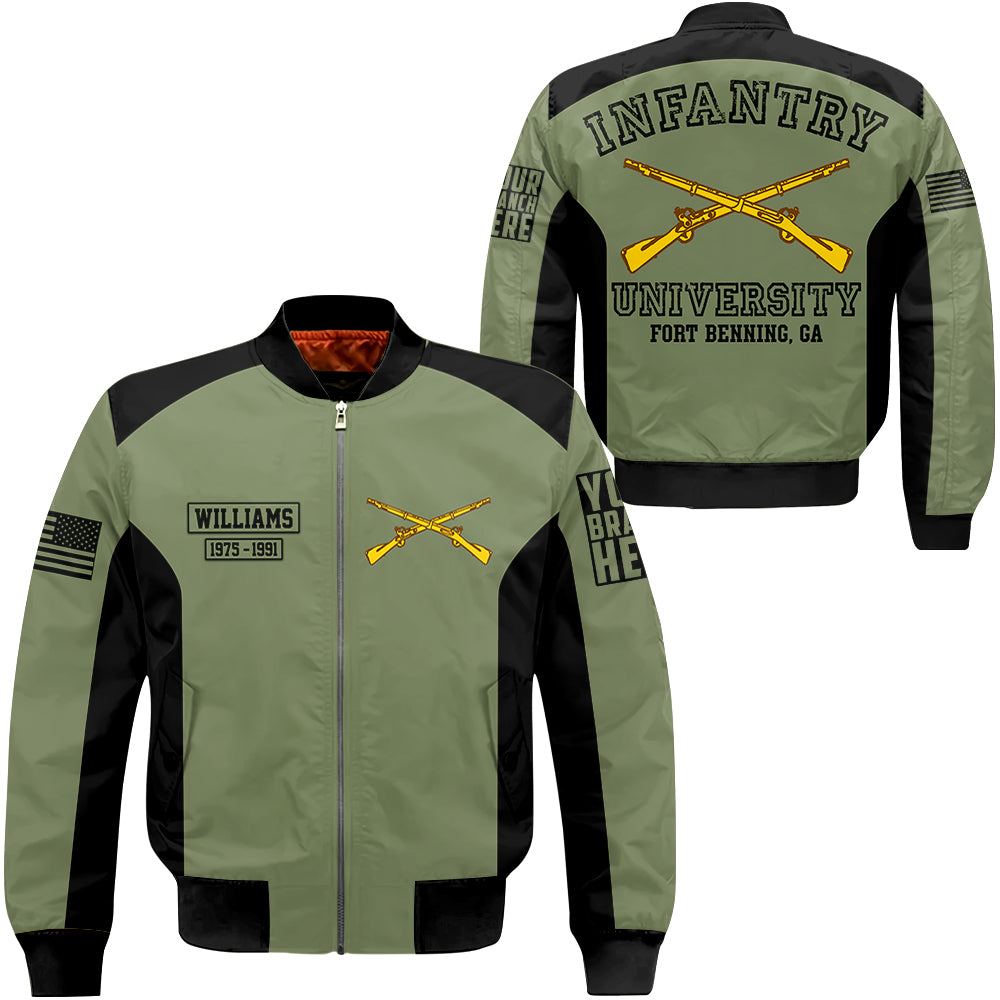 Infantry University Custom Military School Personalized All Over Print Shirt Grunt Style Design For Veteran H2511