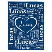 Personalized Name Custom Blanket for Baby, Kids, Youth, Adult Heart Blanket