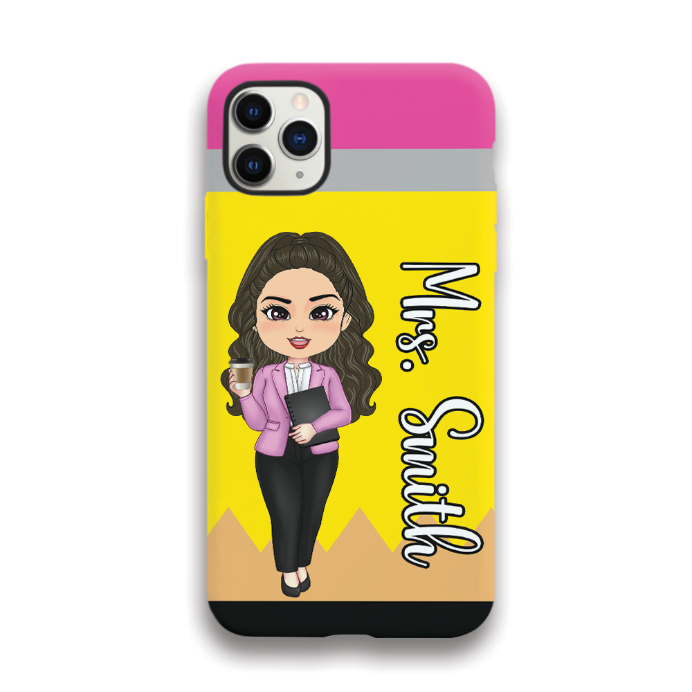 Personalized Phone Case For Teachers Custom Pencil Phone Case Gift For Teachers K1702