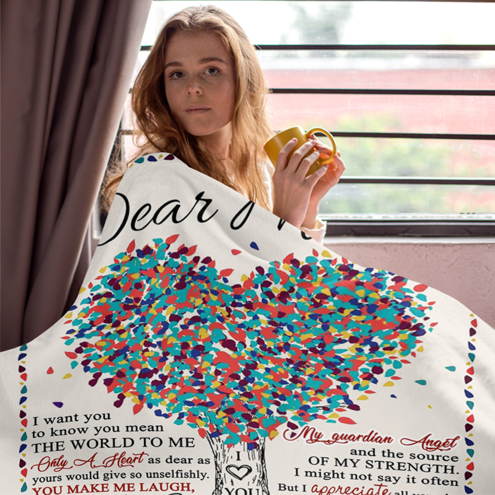 Dear Mom I Want You To Know You Mean The World To Me Blanket For Mom From Daughter