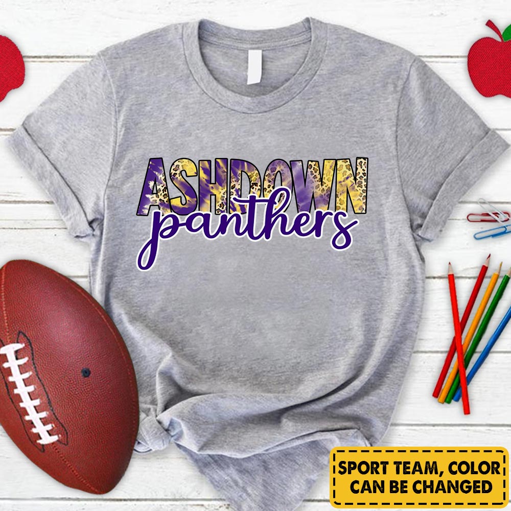 Personalized Panthers Custom Sport Team Name School Spirit T-Shirt For Teacher