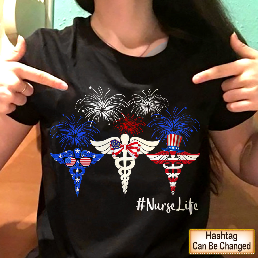 Personalized Nurse Shirt 4Th Of July Independence Day Nurse Life Shirt Hk10
