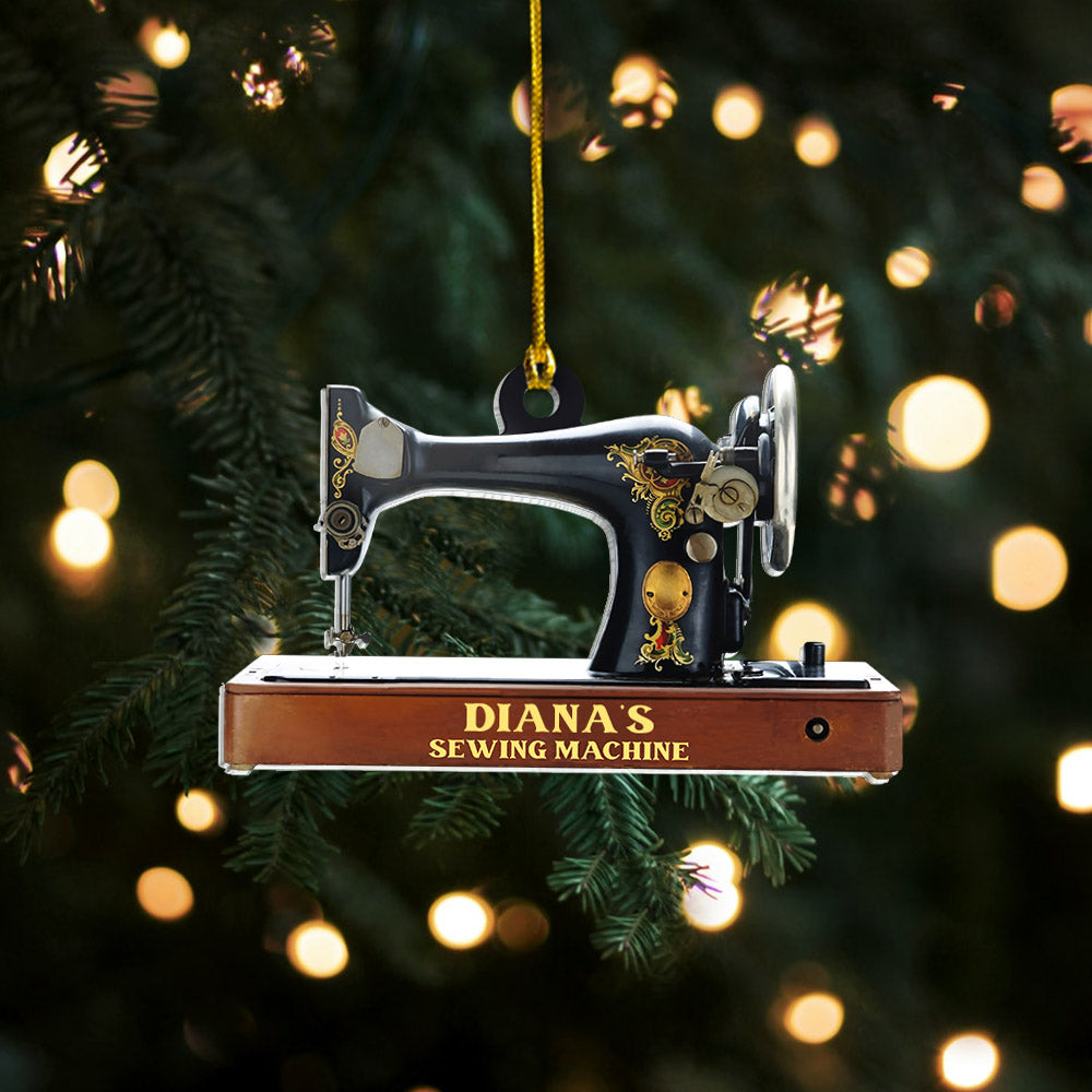 Personalized Ornament Gifts For Sewing Lovers Sewing Machine Custom Name Ornament