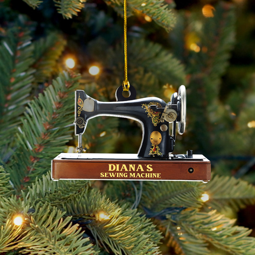 Personalized Ornament Gifts For Sewing Lovers Sewing Machine Custom Name Ornament