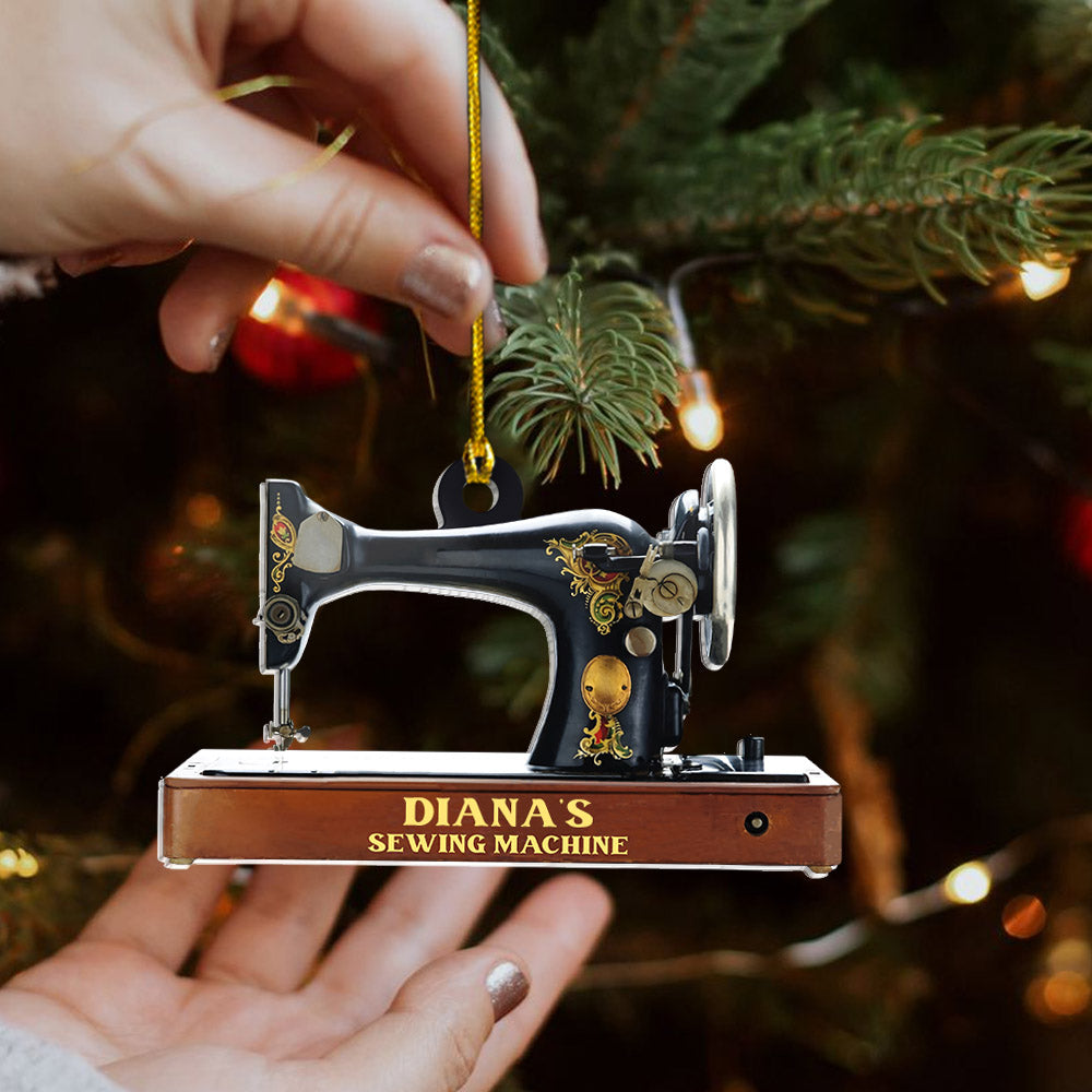 Personalized Ornament Gifts For Sewing Lovers Sewing Machine Custom Name Ornament