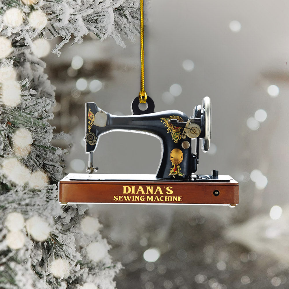 Personalized Ornament Gifts For Sewing Lovers Sewing Machine Custom Name Ornament