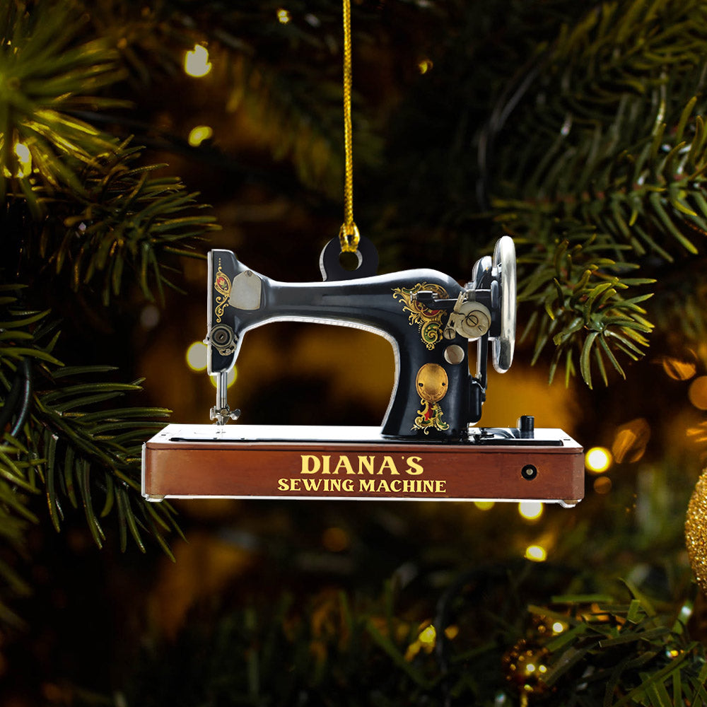 Personalized Ornament Gifts For Sewing Lovers Sewing Machine Custom Name Ornament
