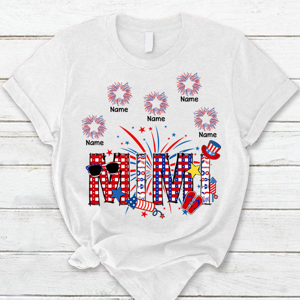 Personalized Mimi 4th Of July Shirt, Custom Funny Kid Shirt, Gift For  Mom,Grandm