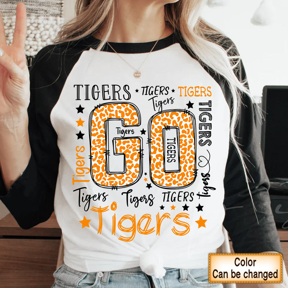 Personalized Shirt Go Tigers Love School Mascot Leopard Shirt For Teacher Sport Team Shirt H2511