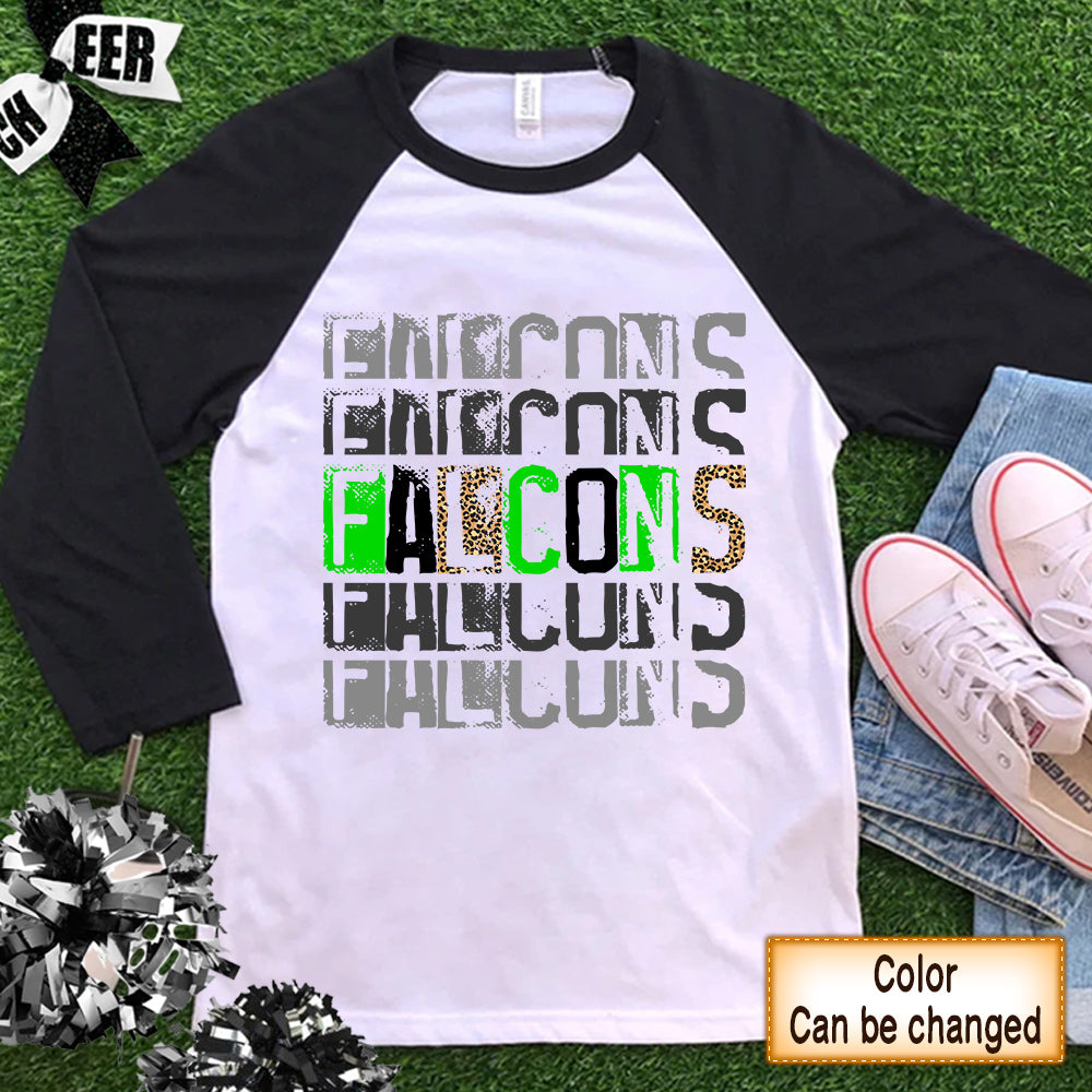 Personalized Shirt Custom Falcons Grunge Leopard Shirt For Teacher Hk10