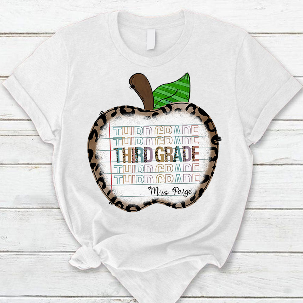 Personalized Shirt Apple 3Rd Grade Teacher Life Back To School Outfit Hk10
