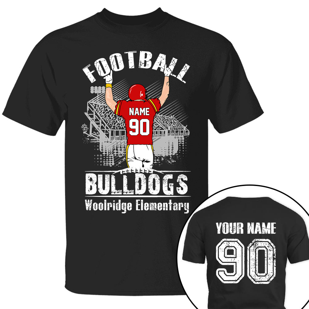 Personalized Football Shirt Mascot School's Name Sport Spirit T-Shirt K1702