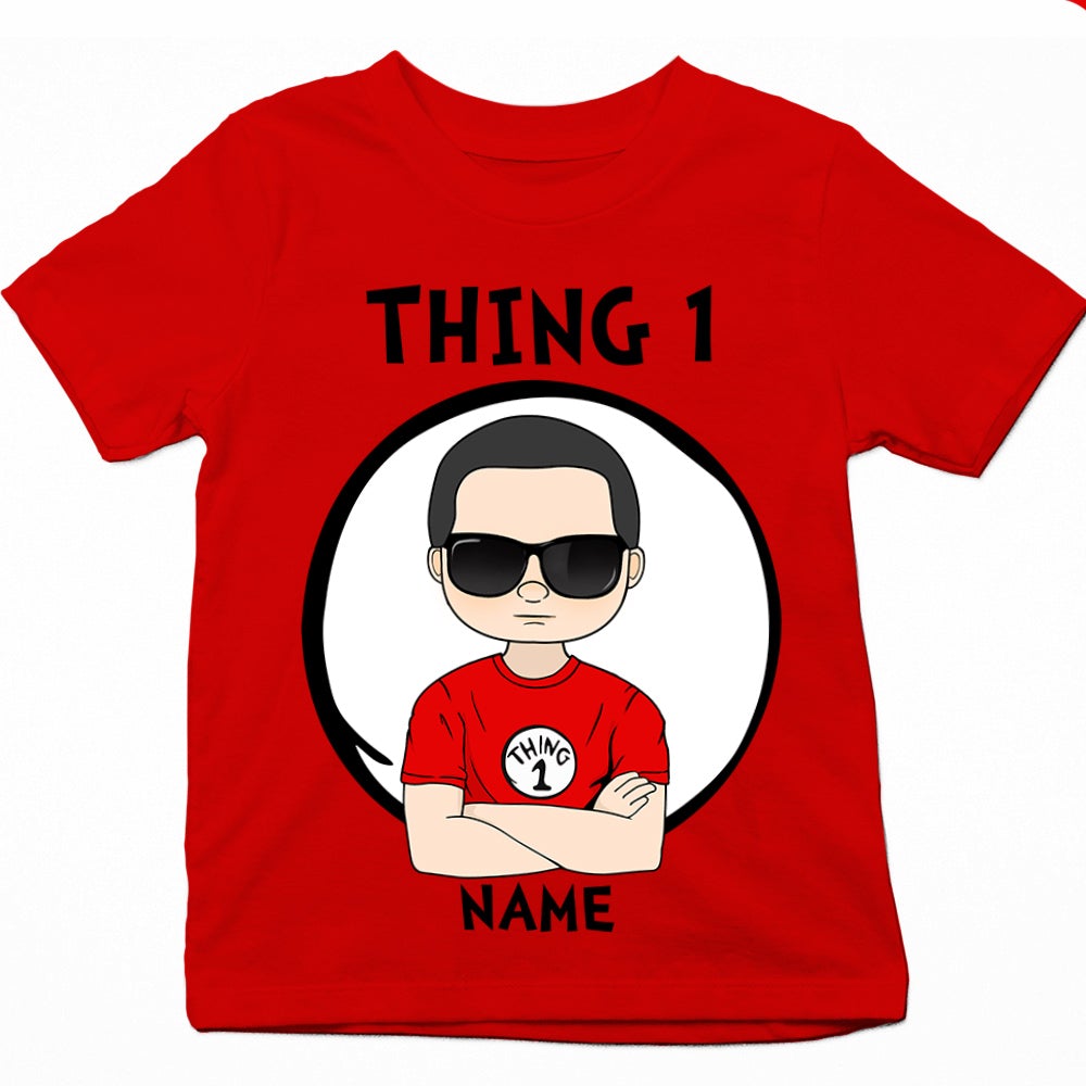 Personalized Thing Number Reading Day Shirt For Child - Read Across America Shirt For Child