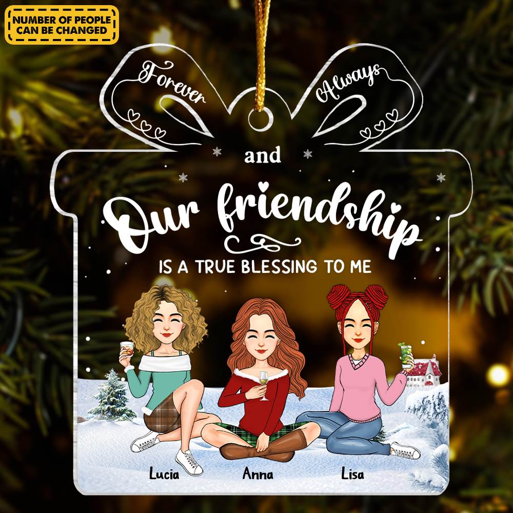 Friendship Is A True Blessing To Me - Personalized Acrylic Ornament