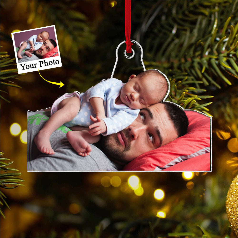 Custom Photo Acrylic Ornament Gift For New Dad