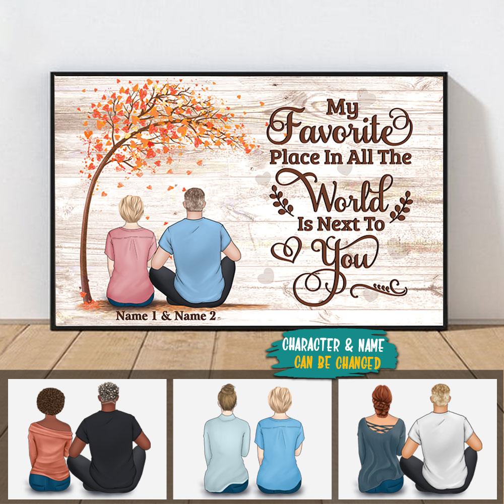 COUPLE MY FAVORITE PLACE IS NEXT TO YOU, PERSONALIZED ACRYLIC