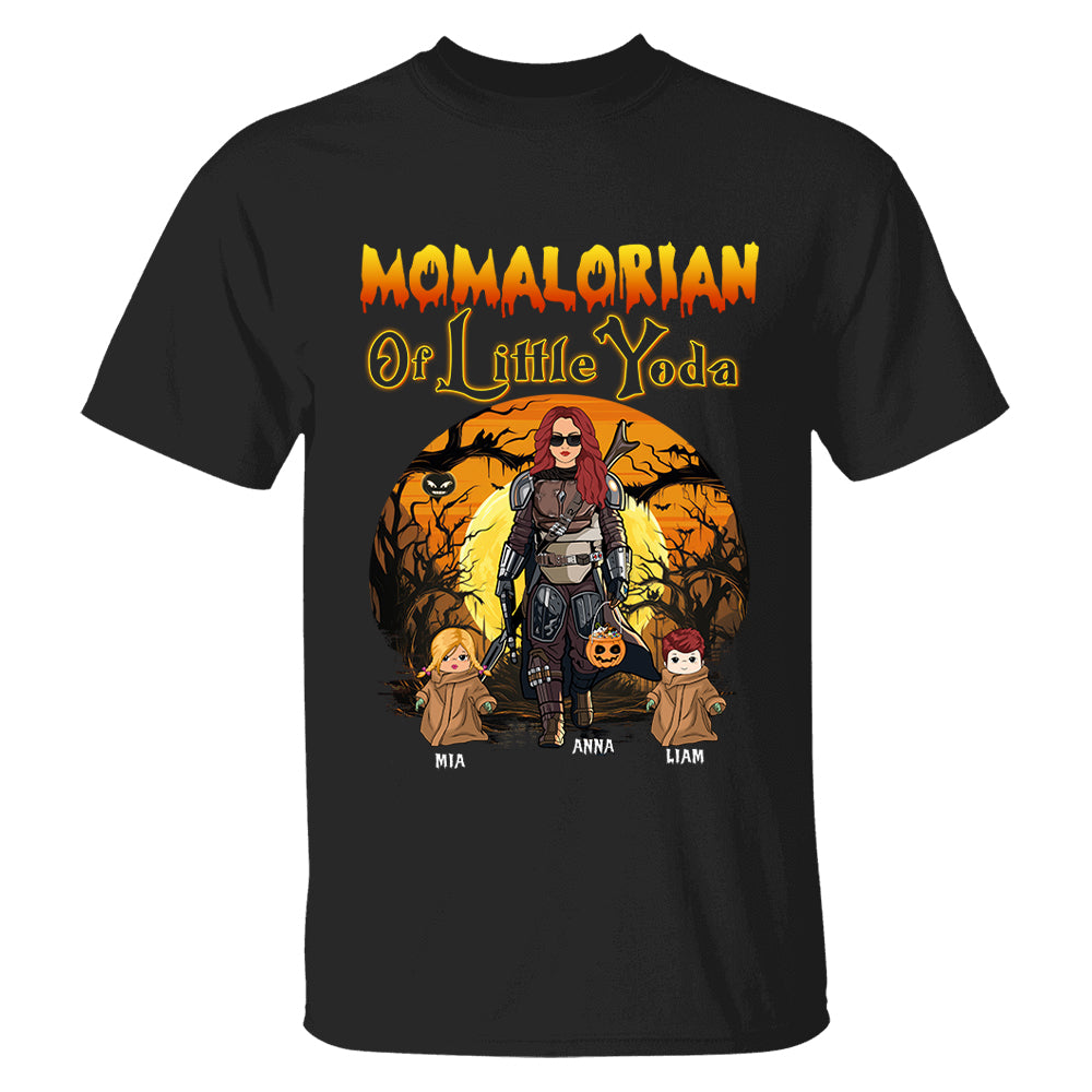 Momalorian Of Little Yoda Personalized Halloween Shirt For Dad Mom