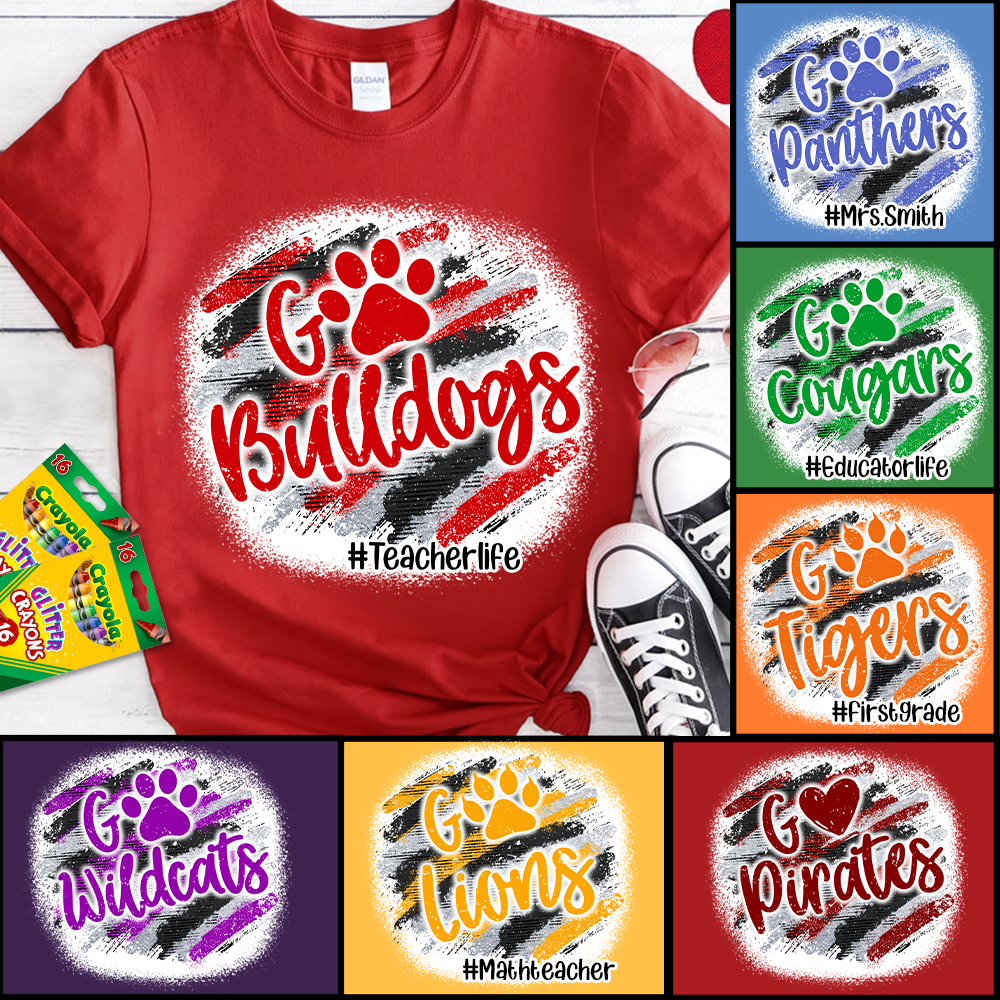 Go Bulldogs Personalized Shirt Custom School Mascot School Spirit
