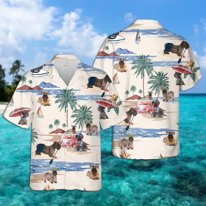 Cesky Terrier Summer Beach Hawaiian Shirt, Hawaiian Shirts For Men Short Sleeve Aloha Beach Shirt