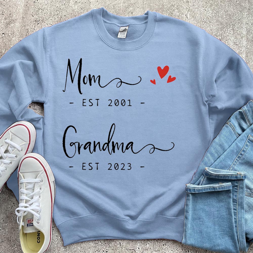 Personalized Mom Est Grandma Est Shirt Shirt Proud Grandma Shirt Gift For Mom Grandma