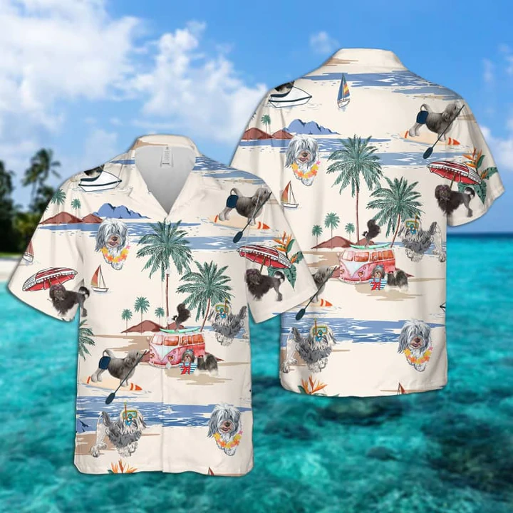 Lowchen Summer Beach Hawaiian Shirt, Hawaiian Shirts For Men Women Short Sleeve Aloha Beach Shirt
