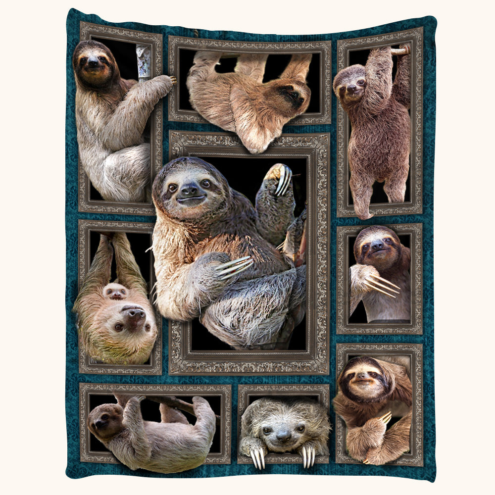 Blanket Gift For Sloth Lovers - Sloth Blanket - Gifts For Sloth Lover - Sloth 3D Flame Blanket