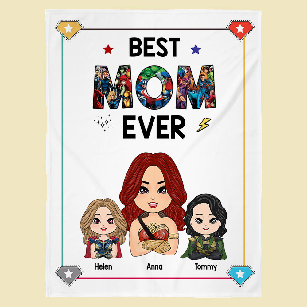 Best Mom Ever - Personalized Blanket Custom Nickname Mother's Day Gift For Mom