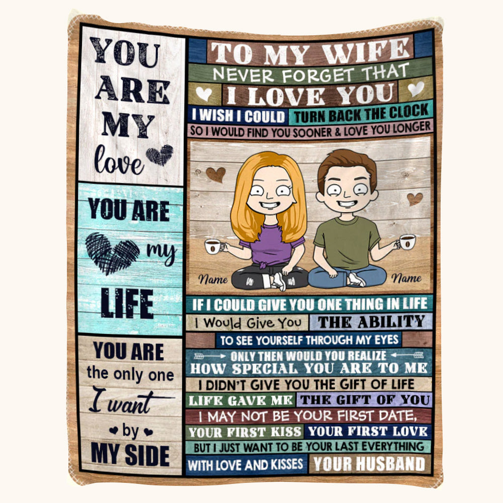 To My Wife To My Wife Never Forget That I Love You Custom Blanket Gift For Wife